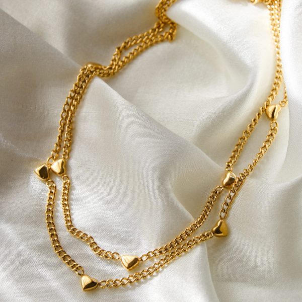 Collier "Gold Hearts"