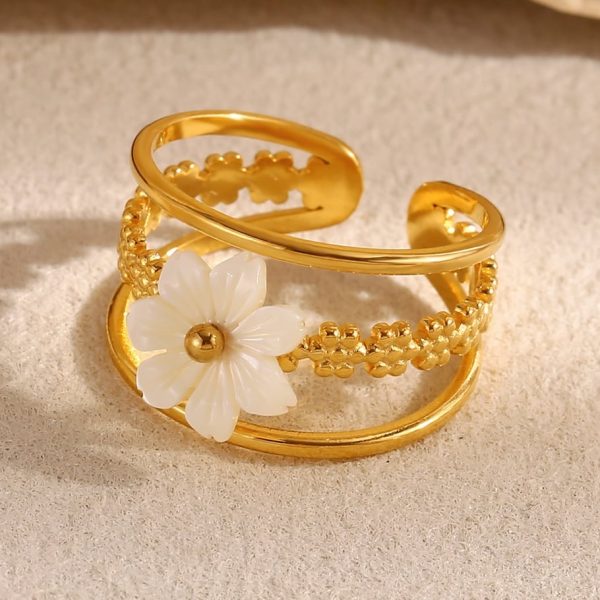Bague « White Flower »